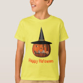 Jack O Lantern Pumpkin Witch Pet Halloween T-shirt (Voorkant)