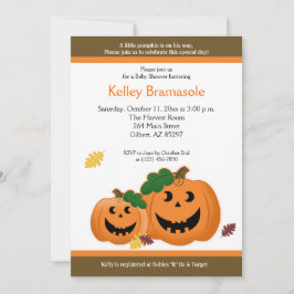 Jack O Lantern Pumpkins Baby shower 5x7 Uitnodigin Kaart