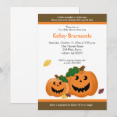 Jack O Lantern Pumpkins Baby shower 5x7 Uitnodigin Kaart (Voorkant / Achterkant)