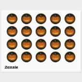 Jack o' Lantern Ronde Sticker (Vel)