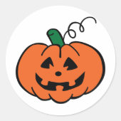 Jack O Lantern Ronde Sticker (Voorkant)