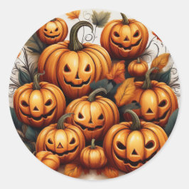 Jack O Lantern Ronde Sticker