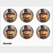 Jack O Lantern Ronde Sticker (Vel)