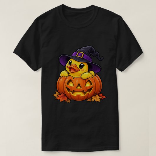 Jack-o'-lantern Rubber Eend Halloween T-shirt (Design voorkant)