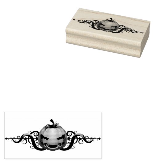 Jack-O-Lantern Rubberstempel (Gestempeld)