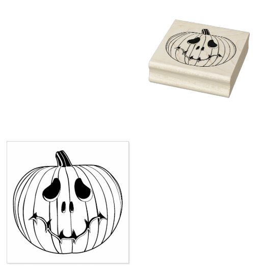 Jack-O-Lantern Rubberstempel (Gestempeld)