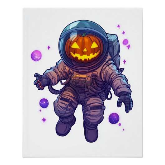 Jack-o'-lantern Ruimtevaarder Perfect Poster (Voorkant)