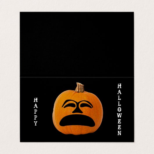 Jack o' Lantern Sad Face Classroom Exchange Kaart Visitekaartje (Buitenkant ongevouwen)