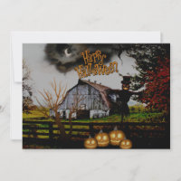 *~* Jack-o-Lantern - Scarecrow HALLOWEEN KAART
