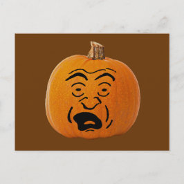 Jack o' Lantern Scared Face, Halloween Pumpkin Briefkaart