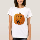 Jack o' Lantern Scared Face, Halloween Pumpkin T-shirt (Voorkant)