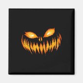 Jack O Lantern Scary Carved Pumpkin Face Halloween Magneet (Voorkant)
