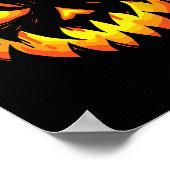 Jack O Lantern Scary Carved Pumpkin Face Halloween Poster (Hoek)