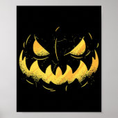 Jack O Lantern Scary Carved Pumpkin Face Halloween Poster (Voorkant)