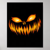 Jack O Lantern Scary Carved Pumpkin Face Halloween Poster (Voorkant)