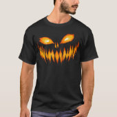 Jack O Lantern Scary Carved Pumpkin Face Halloween T-shirt (Voorkant)
