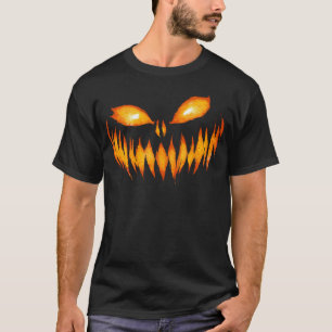 Jack O Lantern Scary Carved Pumpkin Face Halloween T-shirt