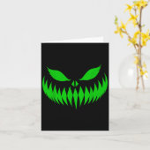 Jack O Lantern Scary Pumpkin Face Halloween Costum Kaart (Gele Bloem)