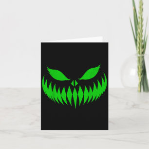 Jack O Lantern Scary Pumpkin Face Halloween Costum Kaart