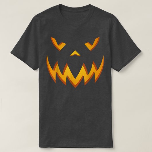 Jack O Lantern Scary Pumpkin Face Halloween T-shirt (Design voorkant)