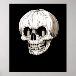 Jack O Lantern Schedel Halloween Gotisch Poster