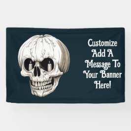 Jack O Lantern Schedel Halloween Gotisch Spandoek
