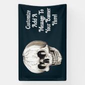 Jack O Lantern Schedel Halloween Gotisch Spandoek (Verticaal)