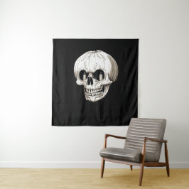 Jack O Lantern Schedel Halloween Gotisch Wandkleed