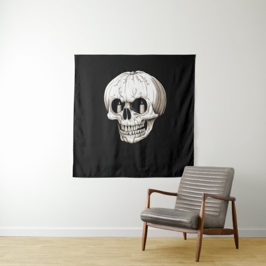Jack O Lantern Schedel Halloween Gotisch Wandkleed (In situ)