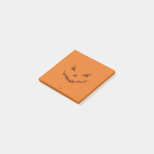Jack O Lantern Sinaasappel Post-it® Notes (Schuin)