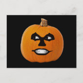 Jack o' Lantern Sinister Face, Halloween Pumpkin Briefkaart (Voorkant)