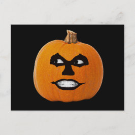 Jack o' Lantern Sinister Face, Halloween Pumpkin Briefkaart