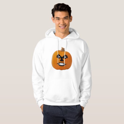 Jack o' Lantern Sinister Face, Halloween Pumpkin Hoodie (Voorkant volledig)