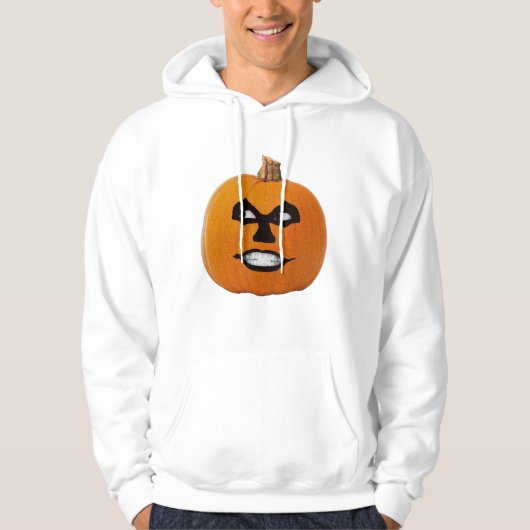 Jack o' Lantern Sinister Face, Halloween Pumpkin Hoodie (Voorkant)