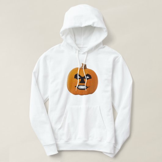 Jack o' Lantern Sinister Face, Halloween Pumpkin Hoodie (Design voorkant)