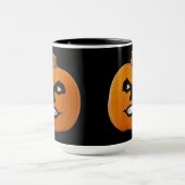Jack o' Lantern Sinister Face, Halloween Pumpkin Mok (Midden)