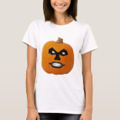 Jack o' Lantern Sinister Face, Halloween Pumpkin T-shirt (Voorkant)