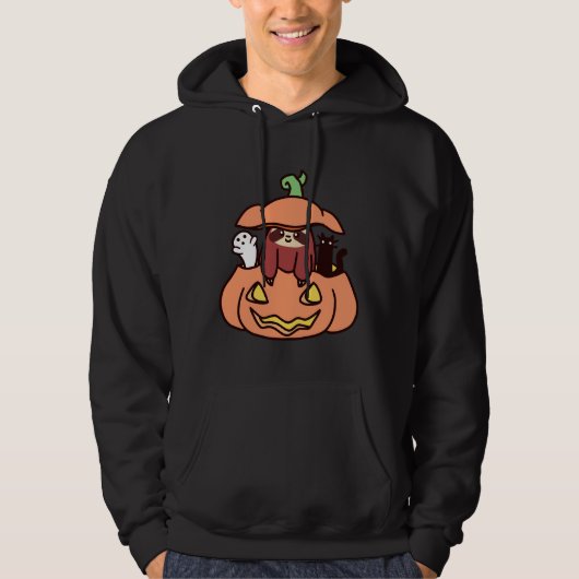Jack O Lantern Sloth Hoodie (Voorkant)
