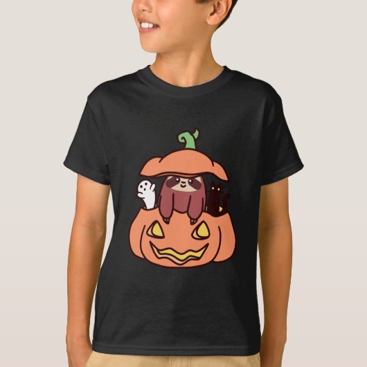 Jack O' Lantern Sloth T-shirt (Voorkant)