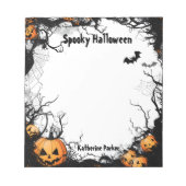 Jack O Lantern Spooky Halloween Notitieblok (Voorkant)