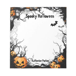 Jack O Lantern Spooky Halloween Notitieblok