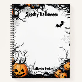 Jack O Lantern Spooky Halloween Notitieboek