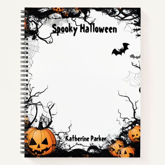 Jack O Lantern Spooky Halloween Notitieboek (Voorkant)