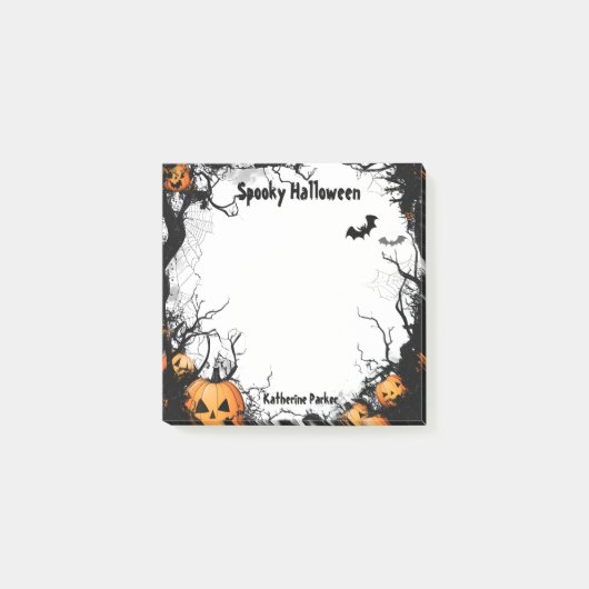Jack O Lantern Spooky Halloween Post-it® Notes (Voorkant)