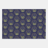 Jack O Lantern Spooky Pumpkin Halloween Black Inpakpapier Vel (Voorkant 2)
