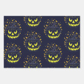 Jack O Lantern Spooky Pumpkin Halloween Black Inpakpapier Vel (Voorkant)