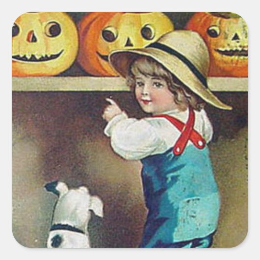 JACK O' LANTERN SQUARE Sticker (Voorkant)