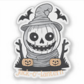 Jack-o-lantern Sticker (Voorkant)