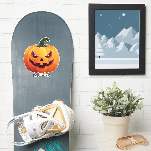 Jack-o-lantern Sticker (Snowboard)