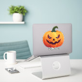 Jack-o-lantern Sticker (Laptop op bureau)